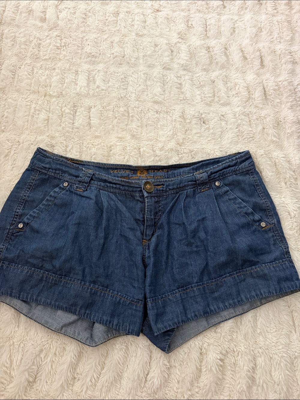 Velvet Heart Dark Blue Denim Jean Shorts